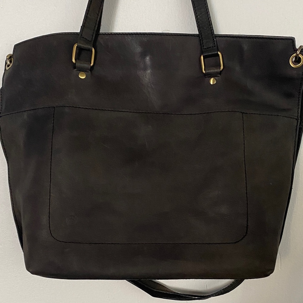 Born Black Leather Tote Bag